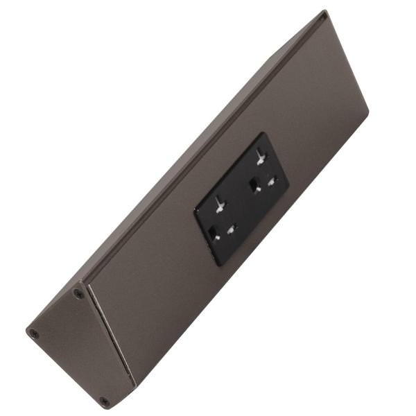 9" 20 amp 120 volt Bronze Duplex Receptacle Under Cabinet Power Strip